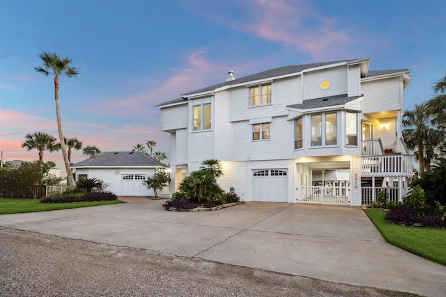 view of front of home featuring a garage