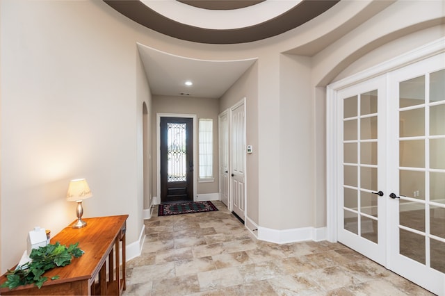 foyer with french doors