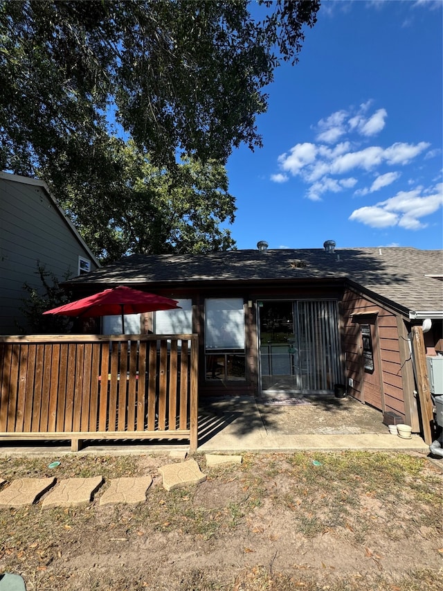 rear view of property with a patio