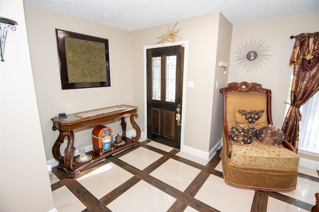 foyer with plenty of natural light