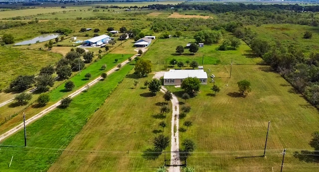 aerial view with a rural view