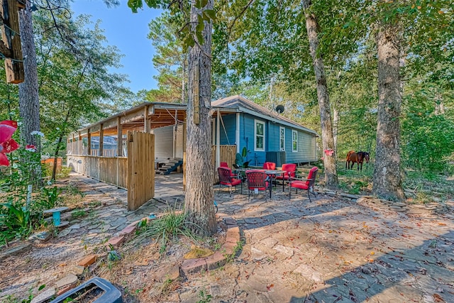 rear view of house with a patio area