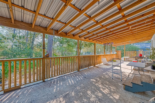 view of patio with a deck