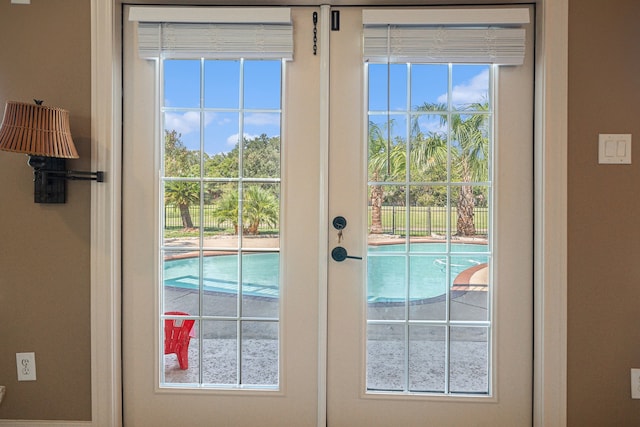 entryway with french doors