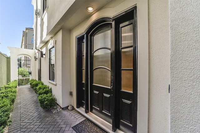 view of doorway to property