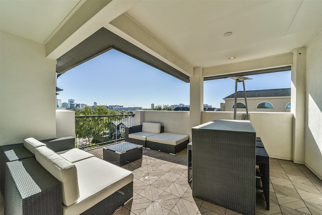 view of patio with outdoor lounge area