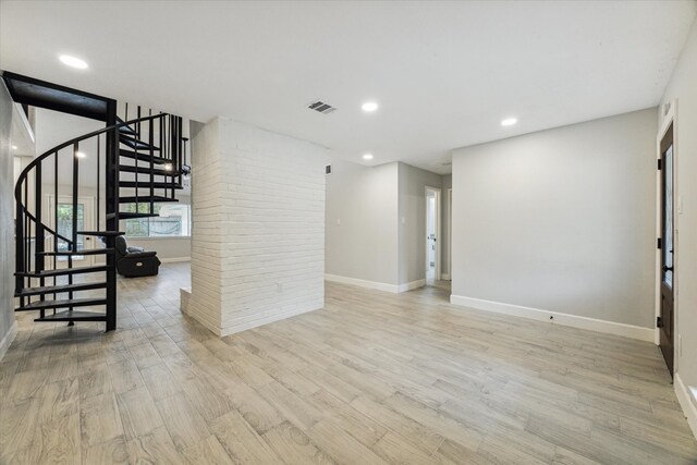 interior space featuring light hardwood / wood-style floors