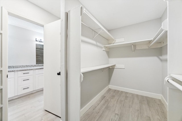 16007 Soma Dr, Houston, TX 77083 - walk in closet with light wood-type flooring