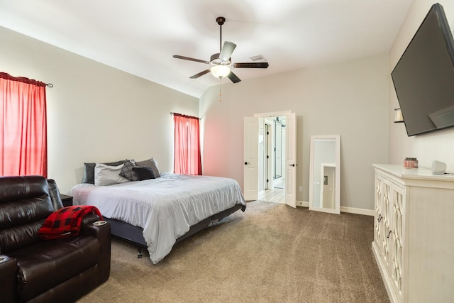 308 Creekside Ln, Lake Jackson, TX 77566 - bedroom with carpet, a ceiling fan, and baseboards
