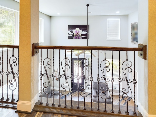 interior space featuring hardwood / wood-style flooring