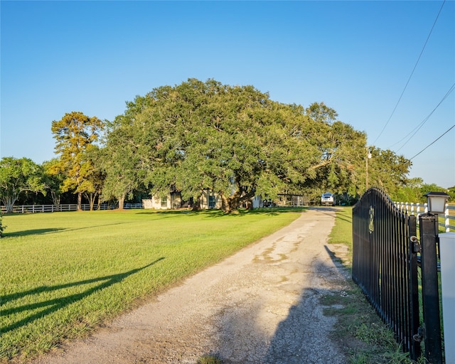 surrounding community featuring a lawn