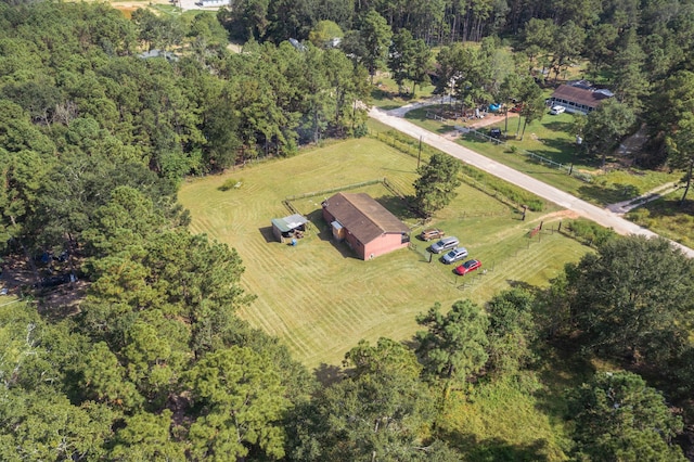 aerial view featuring a rural view