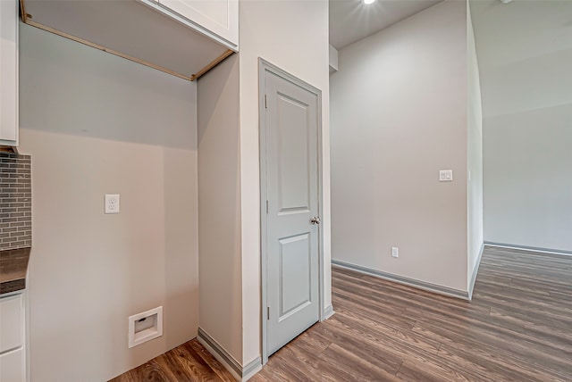 interior space with wood-type flooring