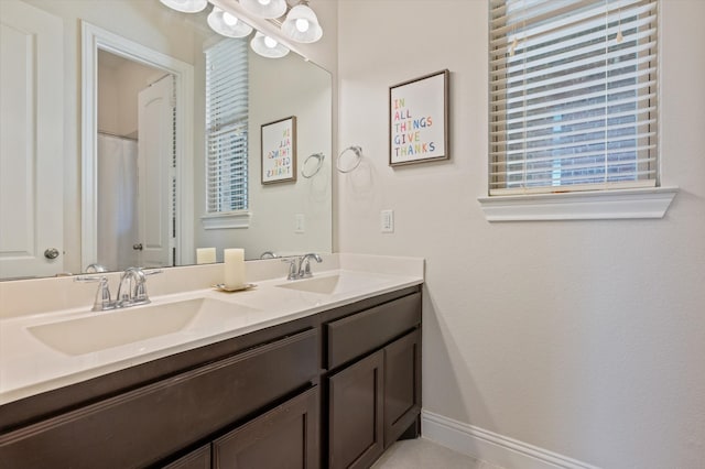 bathroom with vanity