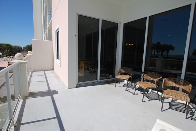 view of patio / terrace featuring a balcony