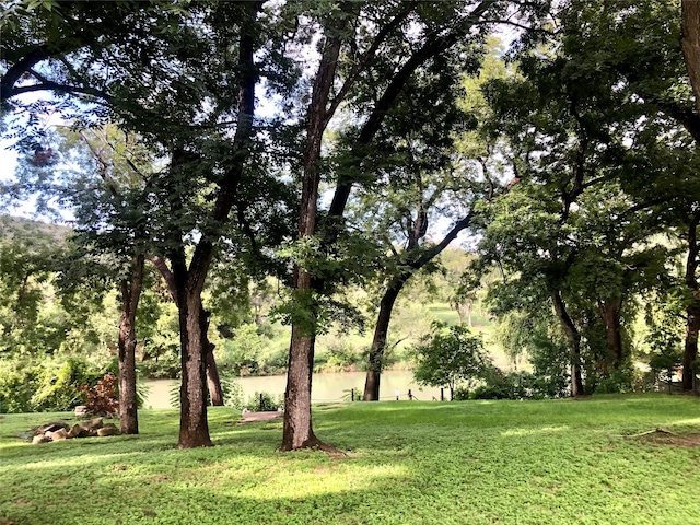 view of yard featuring a water view