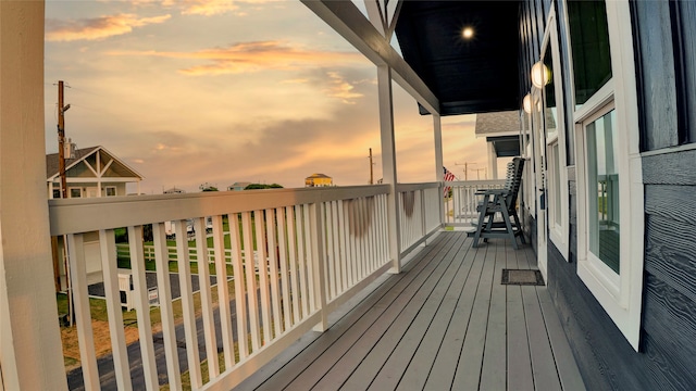 view of deck at dusk