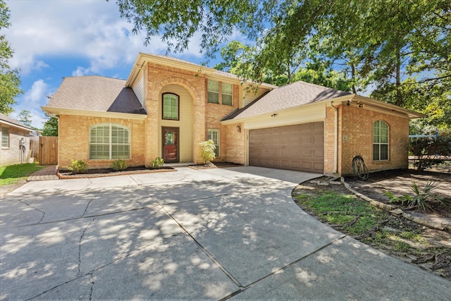 view of front of house featuring a garage