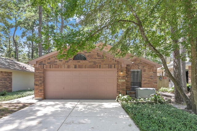 view of front facade with a garage