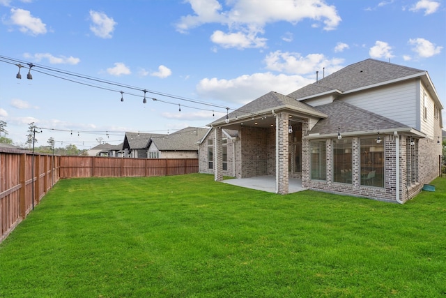 view of yard with a patio area