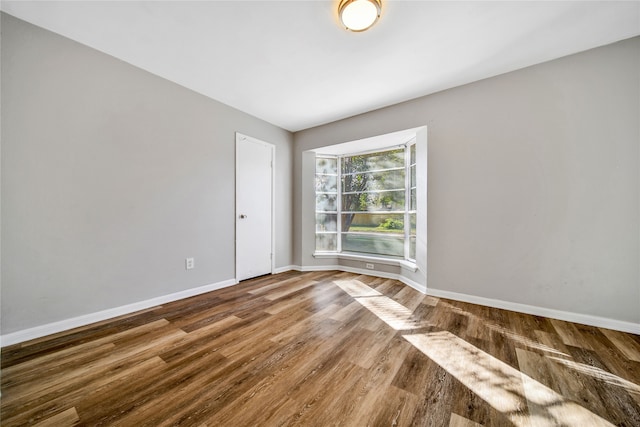 empty room featuring dark hardwood / wood-style floors