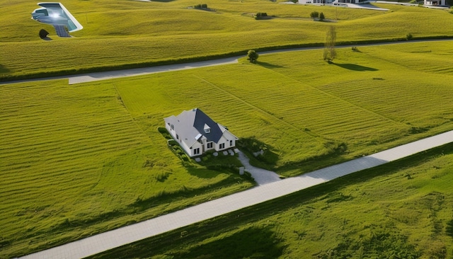 aerial view with a rural view