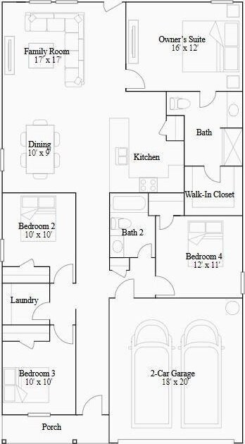 105 Nicholas Rd, Wharton, TX 77488 - floor plan / room layout
