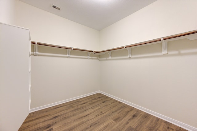 spacious closet featuring wood-type flooring