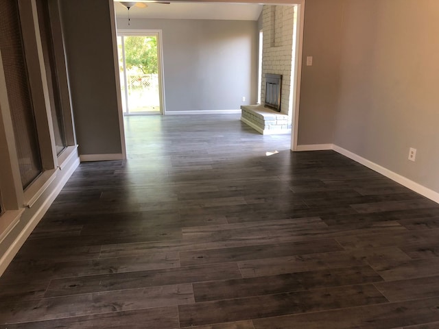 interior space featuring dark wood-type flooring