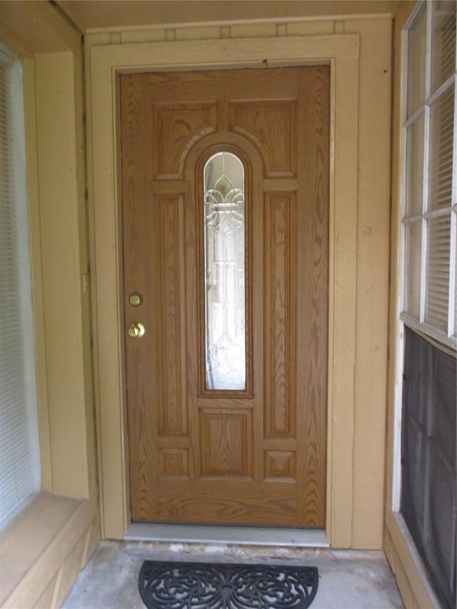 view of doorway to property