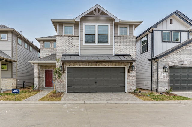 view of front of house featuring a garage