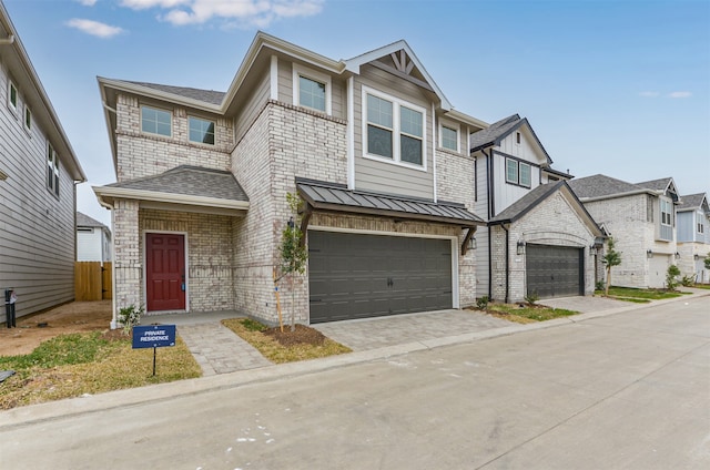 view of property with a garage