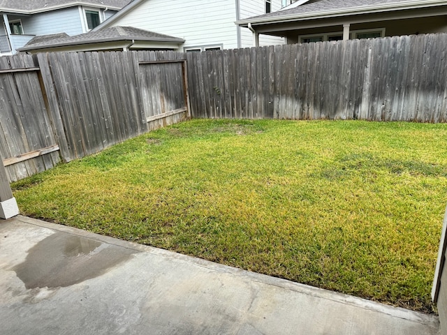 view of yard with a patio area