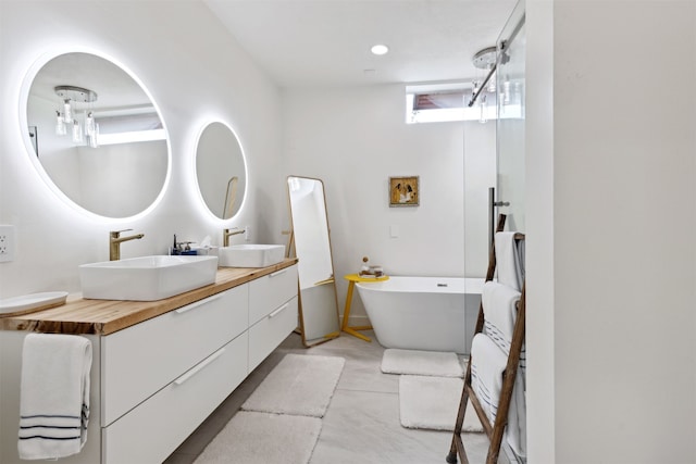 bathroom featuring a bathtub and vanity