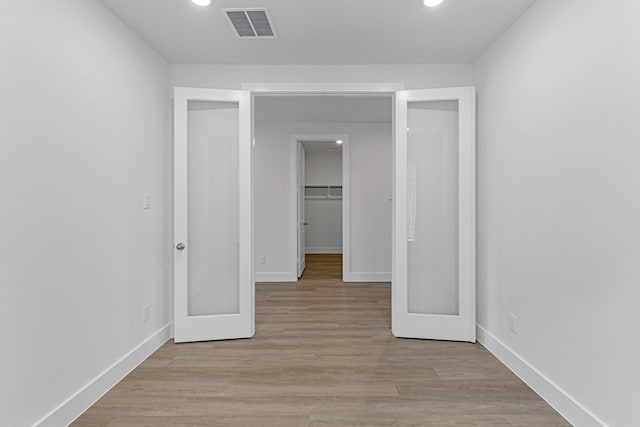 interior space with light wood-type flooring