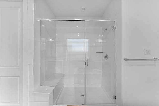 bathroom with walk in shower