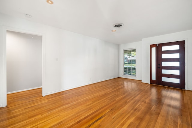 foyer featuring hardwood / wood-style floors