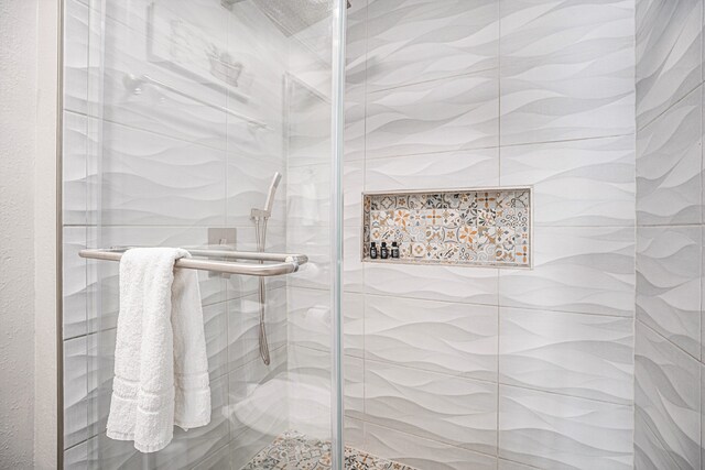 bathroom with walk in shower