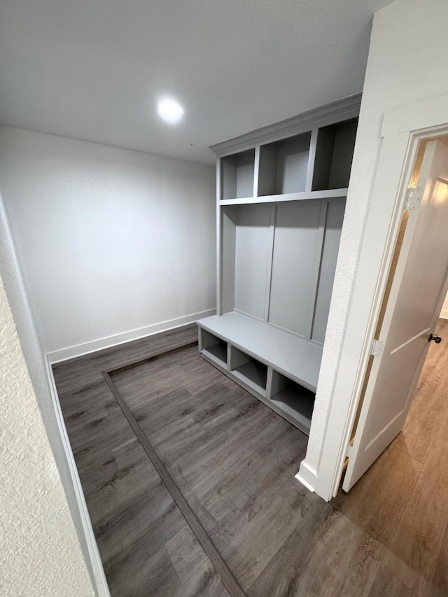 11722 Chadbrook Ln, Houston, TX 77099 - mudroom featuring wood finished floors and baseboards
