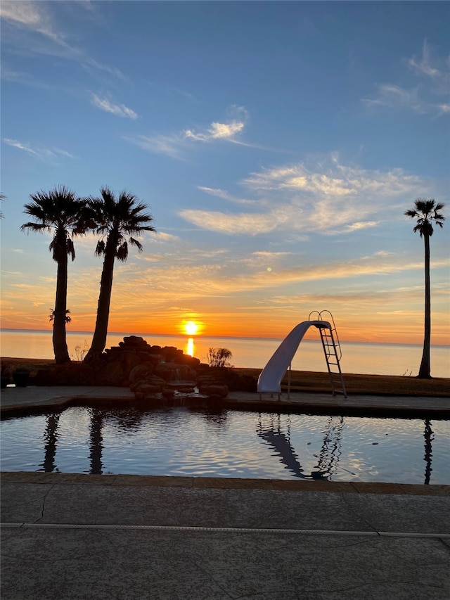 view of water feature