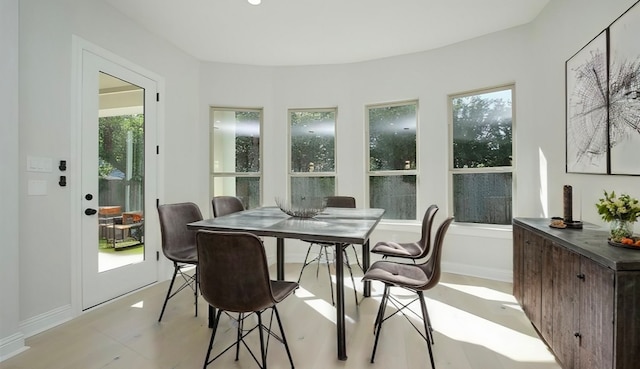 view of dining area