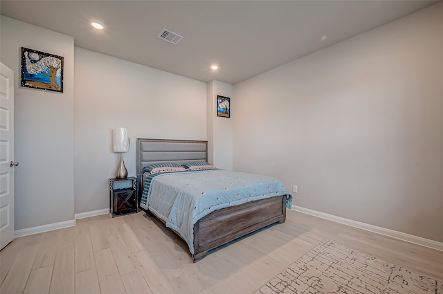 bedroom featuring light hardwood / wood-style flooring