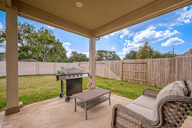 view of patio / terrace with area for grilling