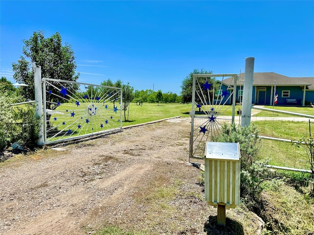 view of jungle gym featuring a yard