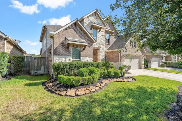 view of front of house with a front yard