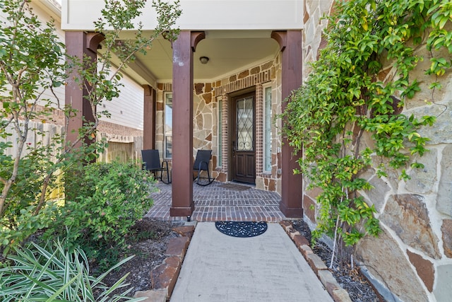 view of doorway to property