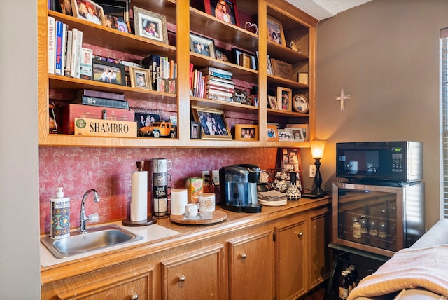 interior space with a sink