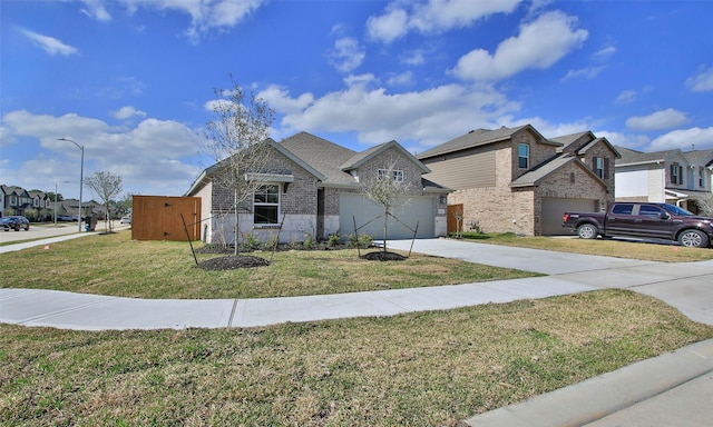 view of front of house with a front lawn