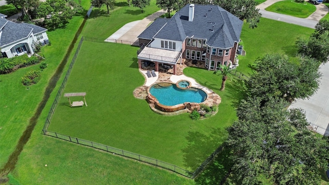 birds eye view of property