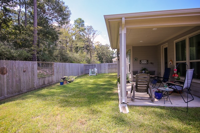 view of yard featuring a patio